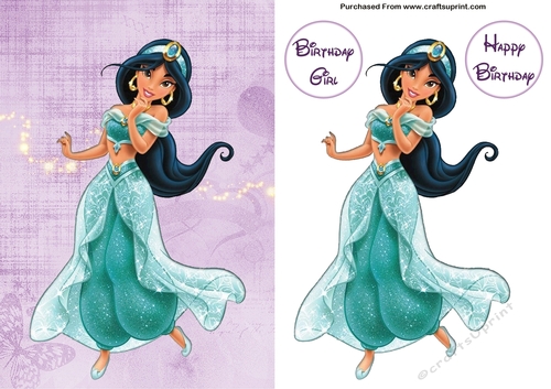 Aladdin Jasmine A5 Decoupage