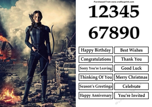 Jennifer Lawrence Hunger Games A5 Quick Card