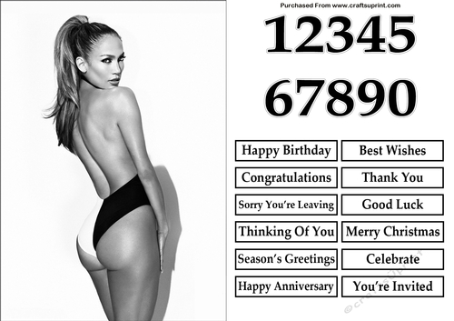 Jennifer Lopez JLo A5 Quick Card