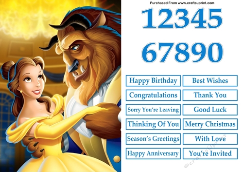 Beauty and the Beast A5 Quick Card