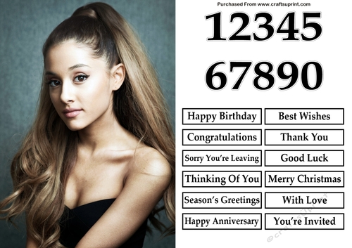 Arianna Grande A5 Quick Card