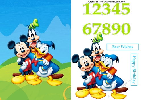 Mickey Mouse and Friends 1 A5 Decoupage
