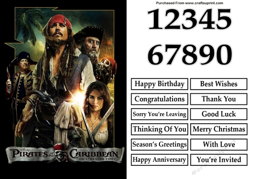 Pirates of the Caribbean 4 A5 Quick Card