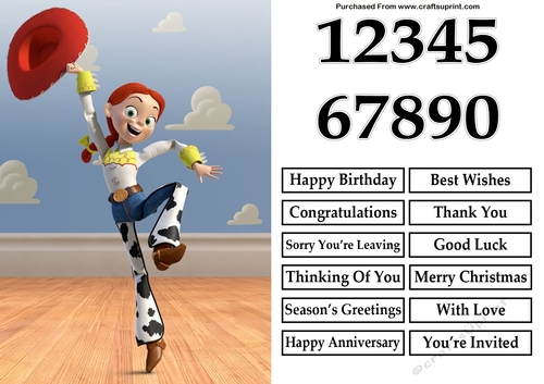 Toy Story Jessie A5 Quick Card