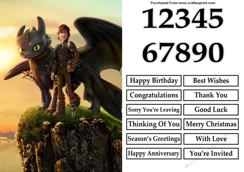 How To Train Your Dragon 1 A5 Quick Card