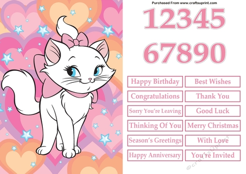 Marie Aristocats A5 Quick Card