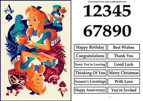 Alice In Wonderland 2 A5 Quick Card