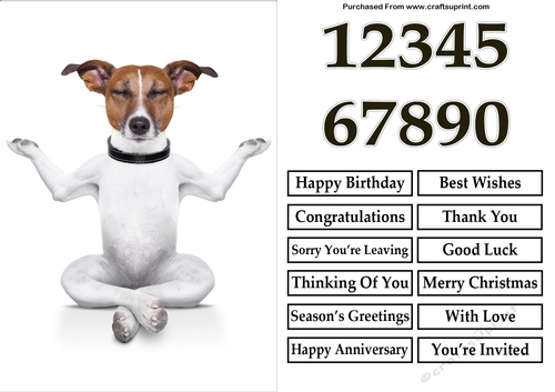 Funny Yoga Dog A5 Quick Card
