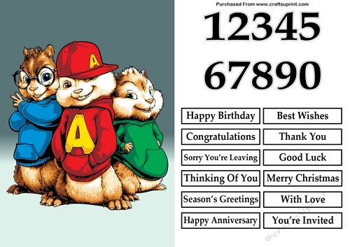 Alvin And The Chipmunks A5 Quick Card