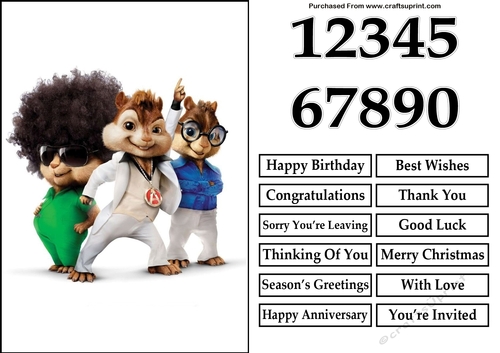 Alvin And The Chipmunks Disco A5 Quick Card
