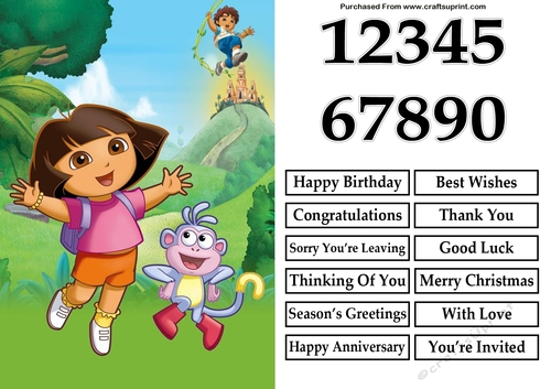Dora the Explorer and Friends A5 Quick Card