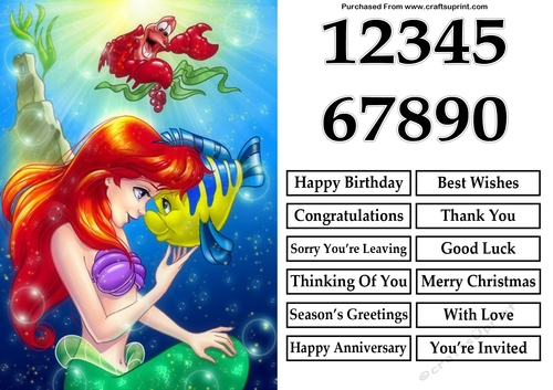 The little Mermaid and Friends A5 Quick Card