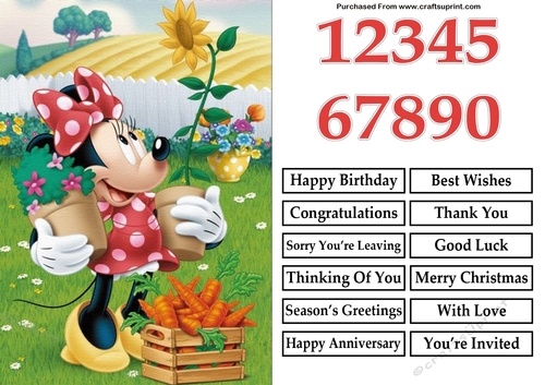 Minnie Mouse Gardening A5 Quick Card