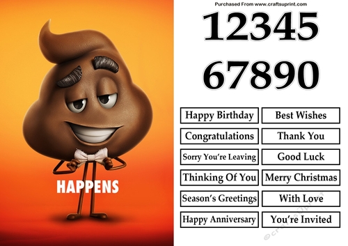 Emoji Movie 2 A5 Quick Card