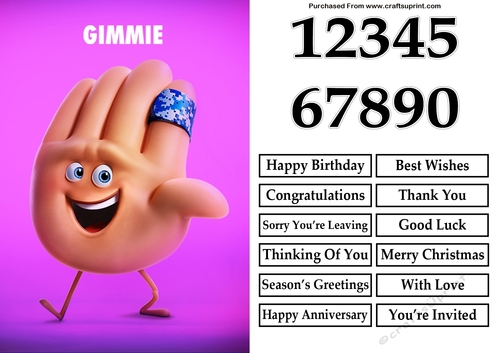 Emoji Movie 4 A5 Quick Card