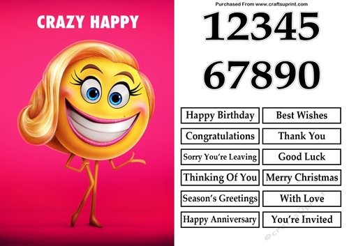 Emoji Movie 5 A5 Quick Card