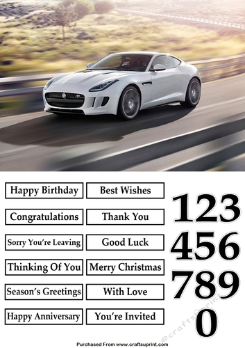 Jaguar F-Type R Coupe A5 Quick Card