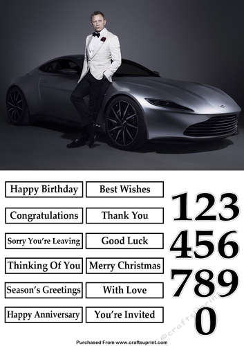 Aston Martin James Bond A5 Quick Card