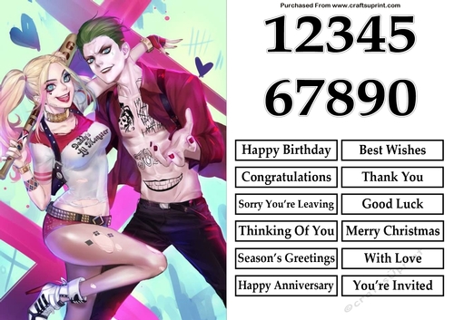 Harley Quinn & Joker Anime Quick Card