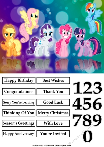 My Little Pony Characters 2 A5 Quick Card