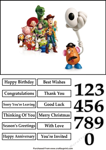 Toy Story Mr Potato Head A5 Quick Card