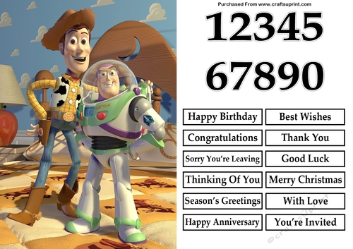 Toy Story Buzz and Woody A5 Quick Card