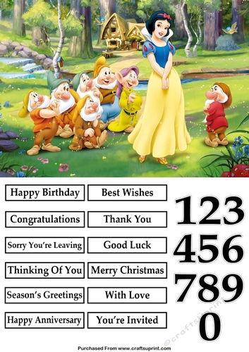 Snow White and the Seven Dwarfs A5 Quick Card