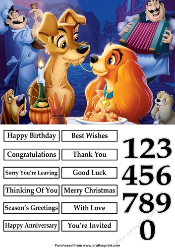 Lady and the Tramp A5 Quick Card