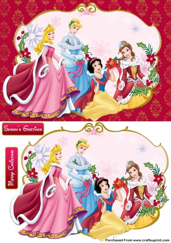 Christmas Princesses Step By Step Card