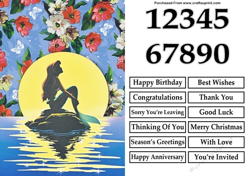 Little Mermaid Silhouette Quick Card