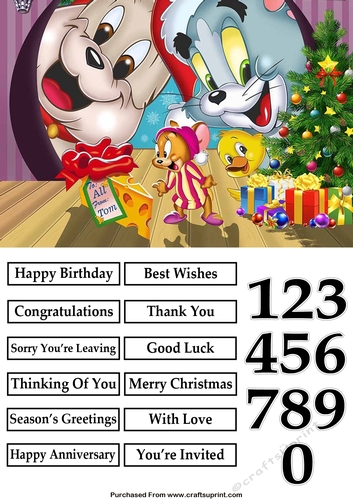 Tom and Jerry Christmas 2 Quick Card