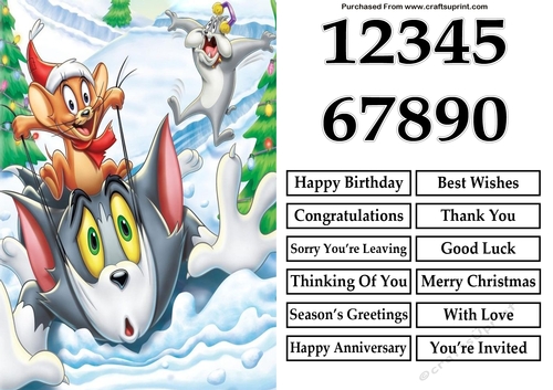 Tom and Jerry Christmas 3 Quick Card