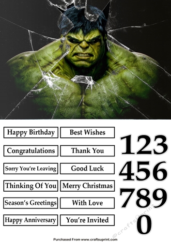 The Avengers Incredible Hulk 2 Quick Card