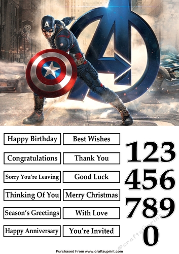 The Avengers Captain America Quick Card