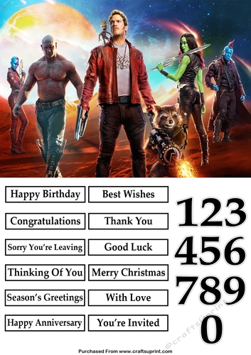 Guardians Of The Galaxy 2 Quick Card