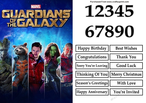 Guardians Of The Galaxy 4 Quick Card