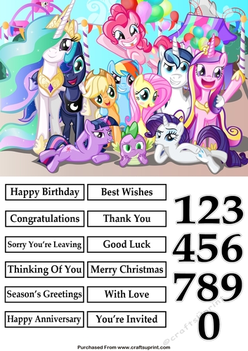 My Little Pony Group Quick Card