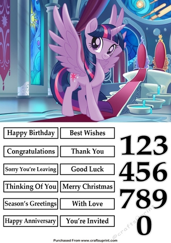 My Little Pony Twilight Sparkle Quick Card