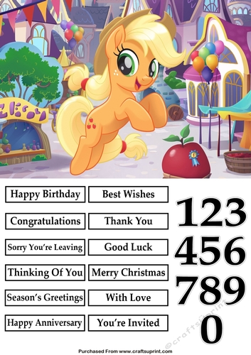 My Little Pony Applejack Quick Card