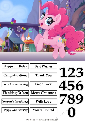 My Little Pony Pinkie Pie Quick Card