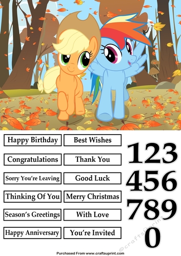 My Little Pony Applejack and Rainbow Dash Quick Card