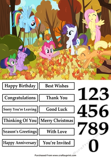 My Little Pony Autumn Group Dash Quick Card