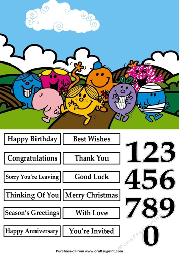 Mr Men and Little Miss Quick Card
