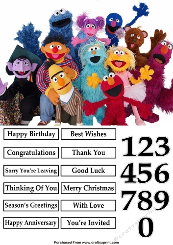 Sesame Street 3 Quick Card