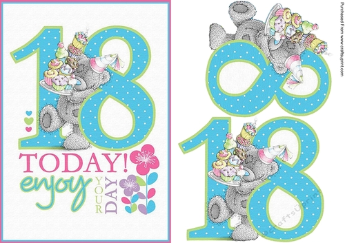 Tatty Teddy Happy Birthday 18 Today Card