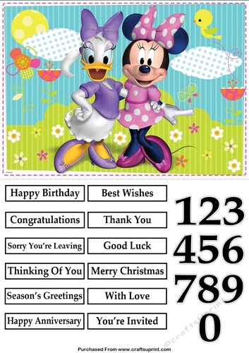 Minnie Mouse and Daisy Duck Quick Card
