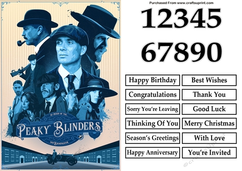 Peaky Blinders 6 A5 Quick Card 