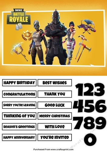 Fortnite 3 Quick Card Any Occasion