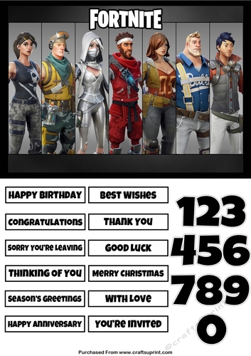 Fortnite 6 Quick Card Any Occasion