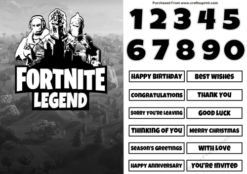 Fortnite 29 Quick Card Any Occasion